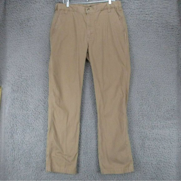 Carhartt Pants Mens 36x34 Brown Cotton Mid Rise Relaxed Fit Twill Work